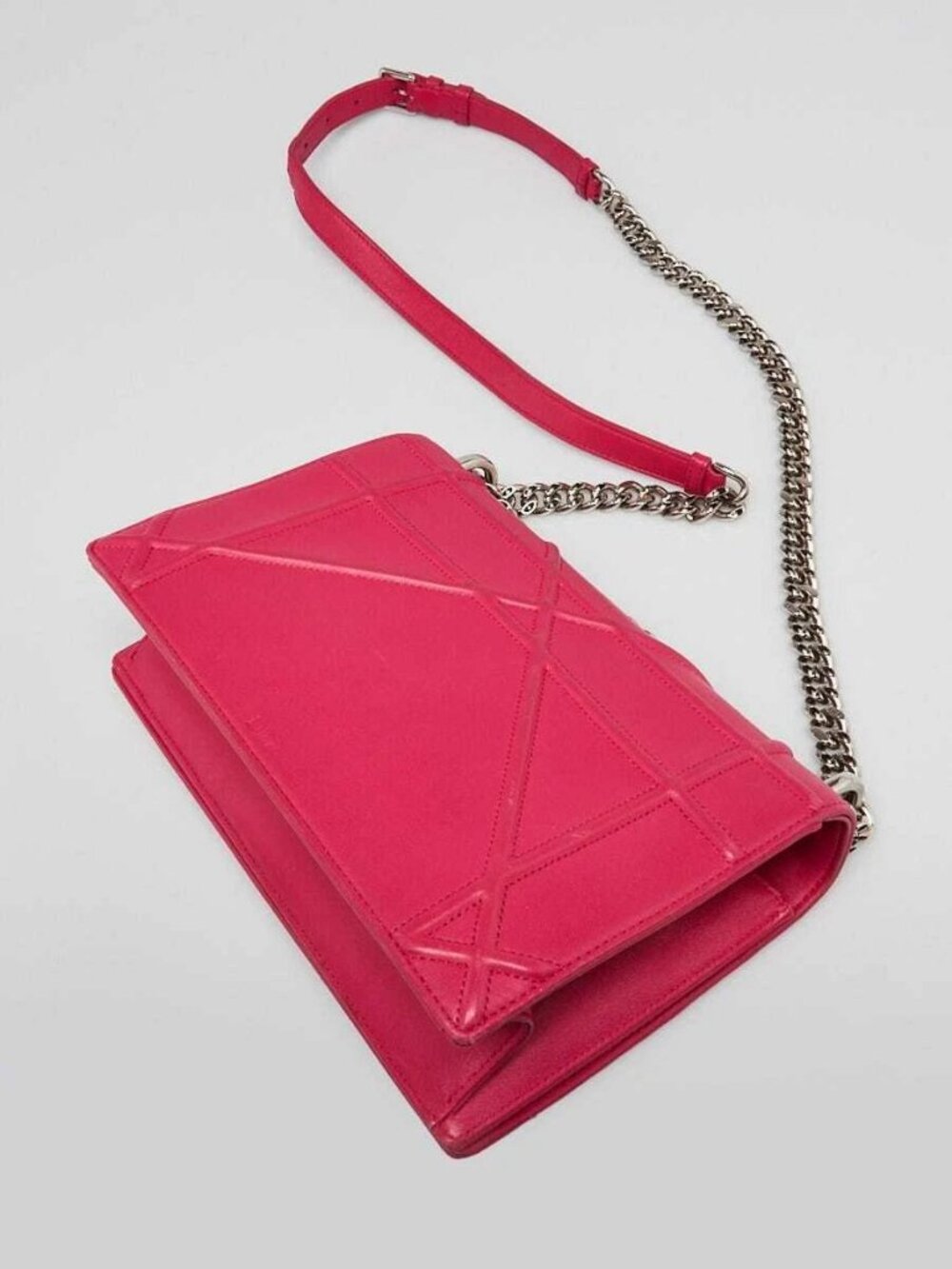 Christian Dior Pink Smooth Leather Diorama Medium Flap Bag - Picture 3 of 12